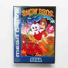 Snow Bros Nick& Tom игровой картридж 16 бит MD игровая карта с розничной коробкой для sega Mega Drive для Genesis