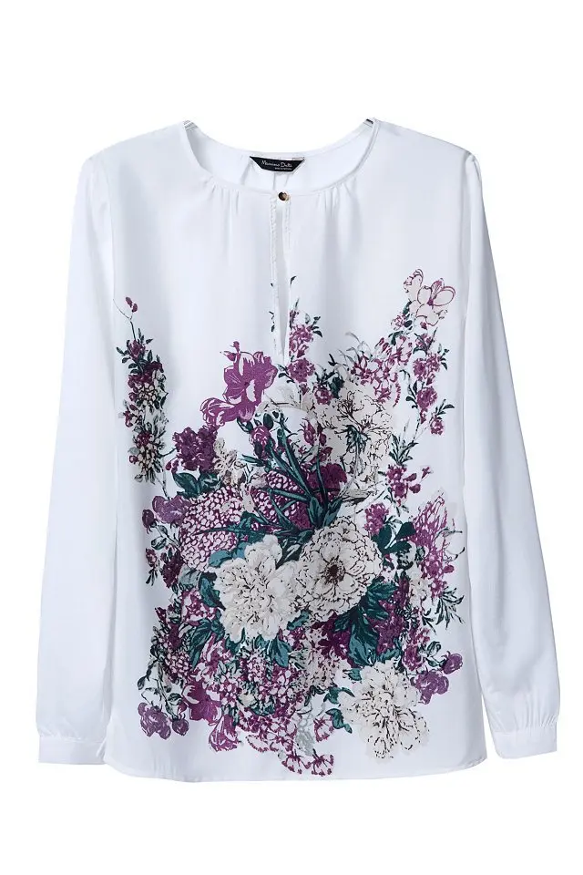 Купить Белую Рубашку С Цветным Принтом