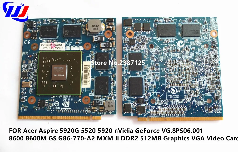 FOR Acer Aspire 5920G 5520 5920 nVidia GeForce VG.8PS06.001 8600 8600M