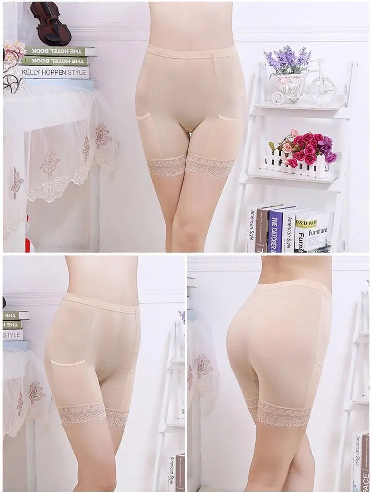 Soft and comfortable cotton material boxer shorts safety pants for women panties plus big size high waist ladies' underwear high waist panties