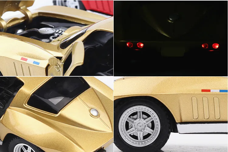 1:32 быстрого и яростного масштаба Corvette C2 металлическая игрушка литой автомобиль игрушечный автомобиль Миниатюрная модель автомобиля детские игрушки