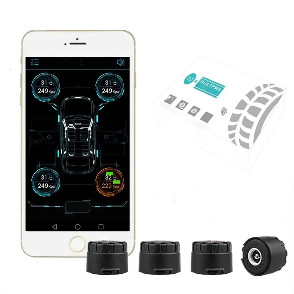 

Wireless Mobile Phone APP Smart Bluetooth Tire Pressure Monitoring System TPMS