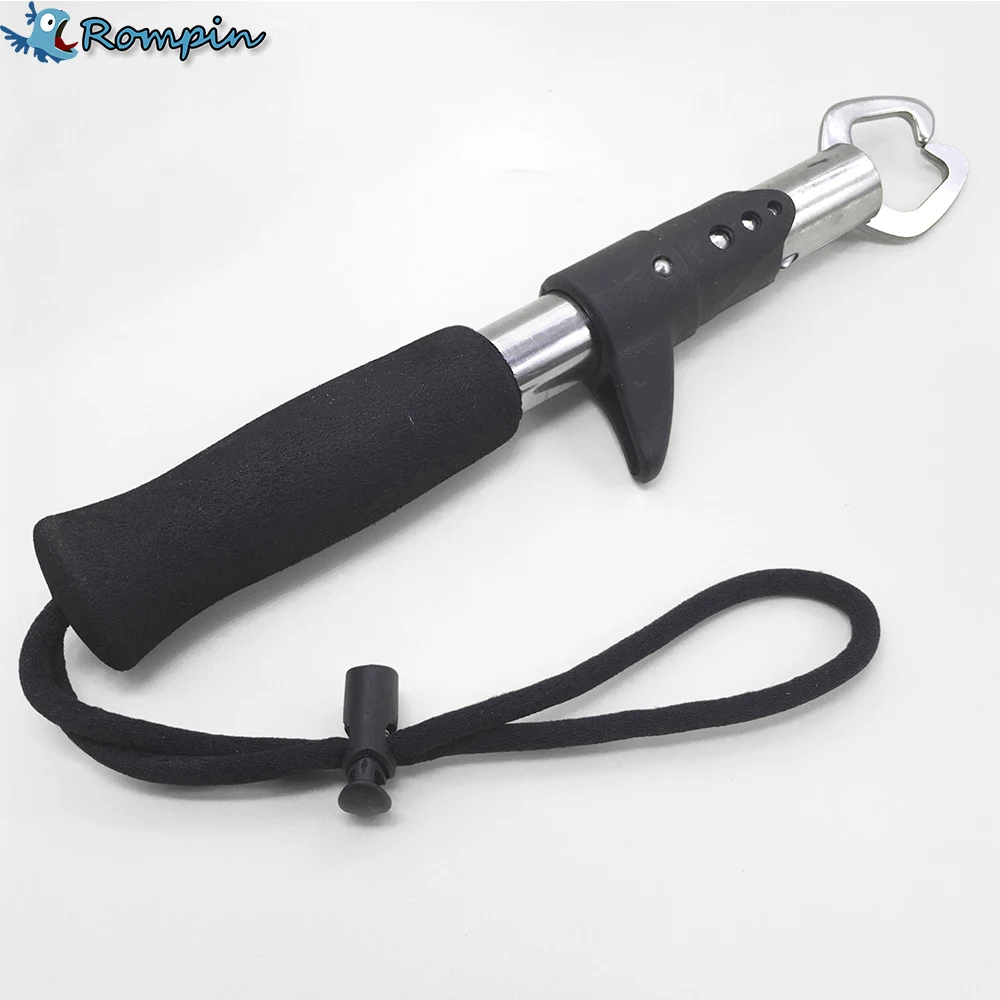 

Rompin Outdoor Stainless Steel Portable Fish Gripper Fish Lip Grip Handle Grab Carp Fish Lip Grip Alicate Pesca Fishing