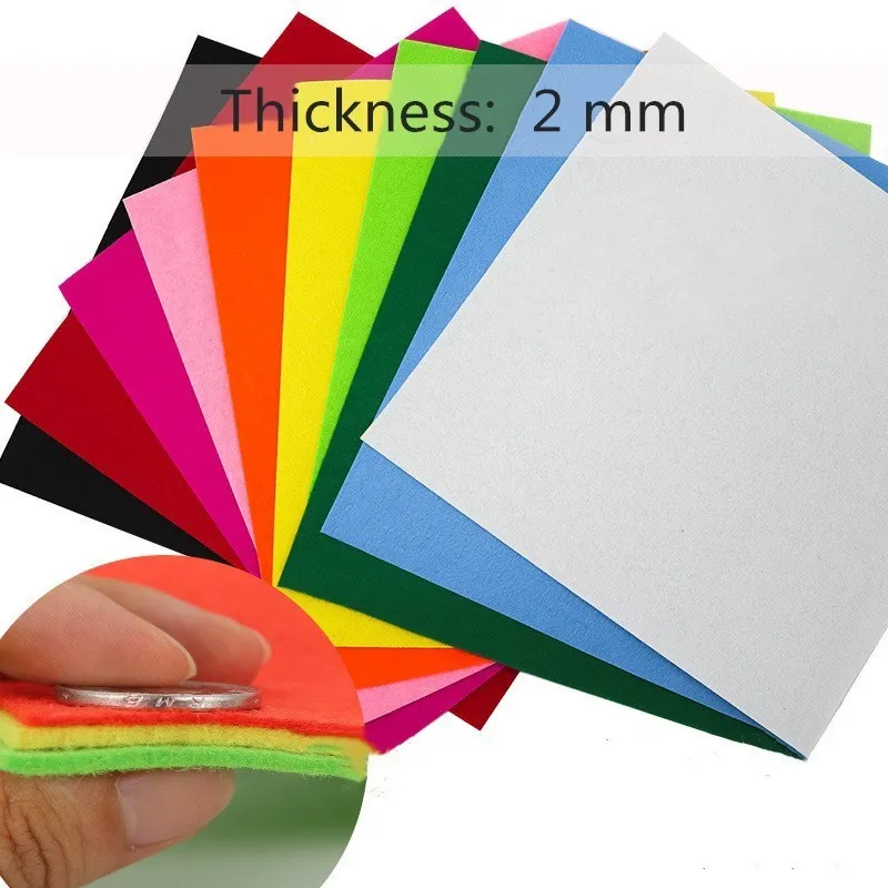 2 Mm Thicker High Quality Square Felt Fabric DIY Manual Felt Leaves Flowers Toys Gifts Sewing Storage Doll Decor Christmas