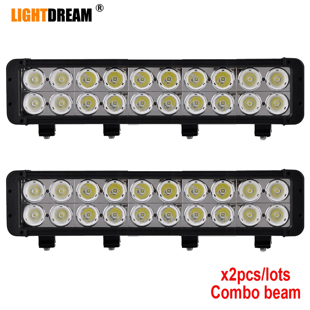 2 Rows 200W Led Work Light Bar 12V 24V Spot/Flood/Combo Beam Driving Dual Row Off road light x2pcs/lots | Автомобили и мотоциклы