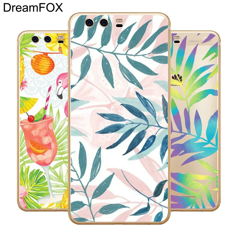 DREAMFOX L573 милый мягкий силиконовый чехол из ТПУ с цветами для Huawei P8 P9 P10 Lite Plus 2017 Honor 8