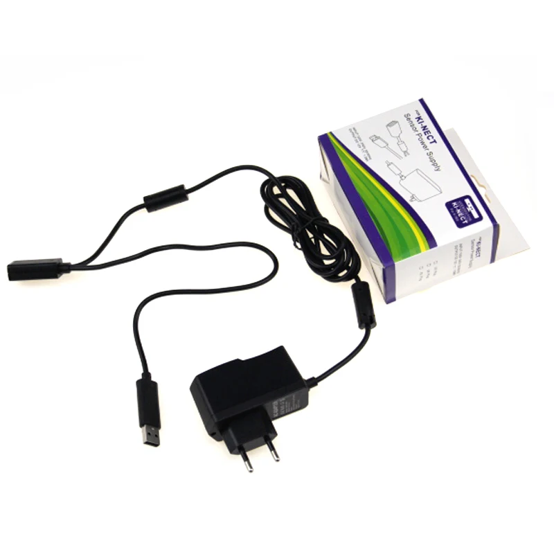 Promotion New EU USB AC Adapter Power Supply with USB charging cable for Xbox 360 XBOX360 Kinect Sensor