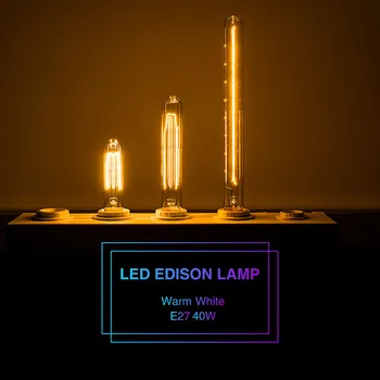 

Vintage LED Edison Bulbs T300 T185 T10 220V E27 Incandescent Bulbs 40W Filament Retro Edison Light For Pendant Lamp For Bar Cafe