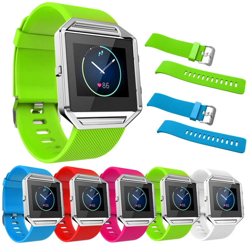 

Excellent Quality Sport Silicone Watch Bands Wrist Strap For Fitbit Blaze Activity Tracker Smart Watch Heart Monitor