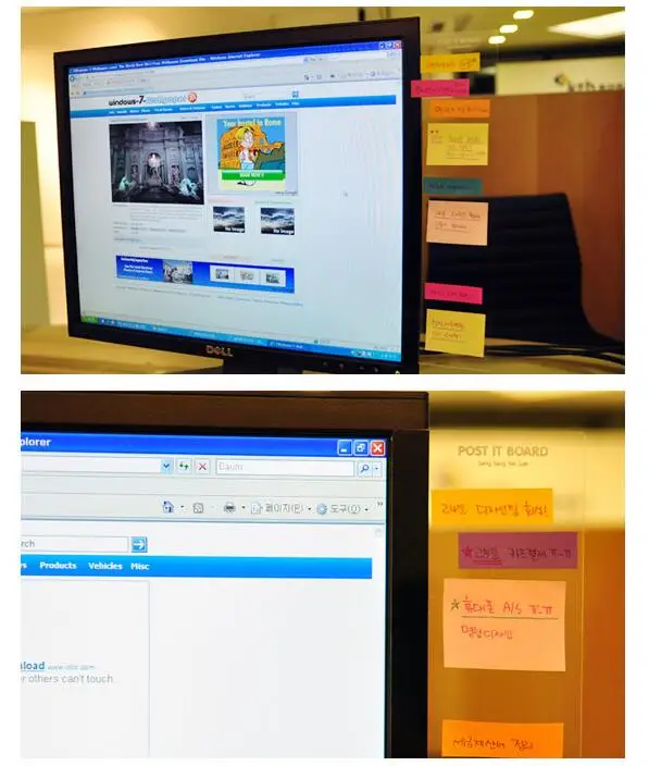 Полезный Компьютерный дисплей блокнот, прозрачная доска для заметок, положите свои Липкие заметки на него