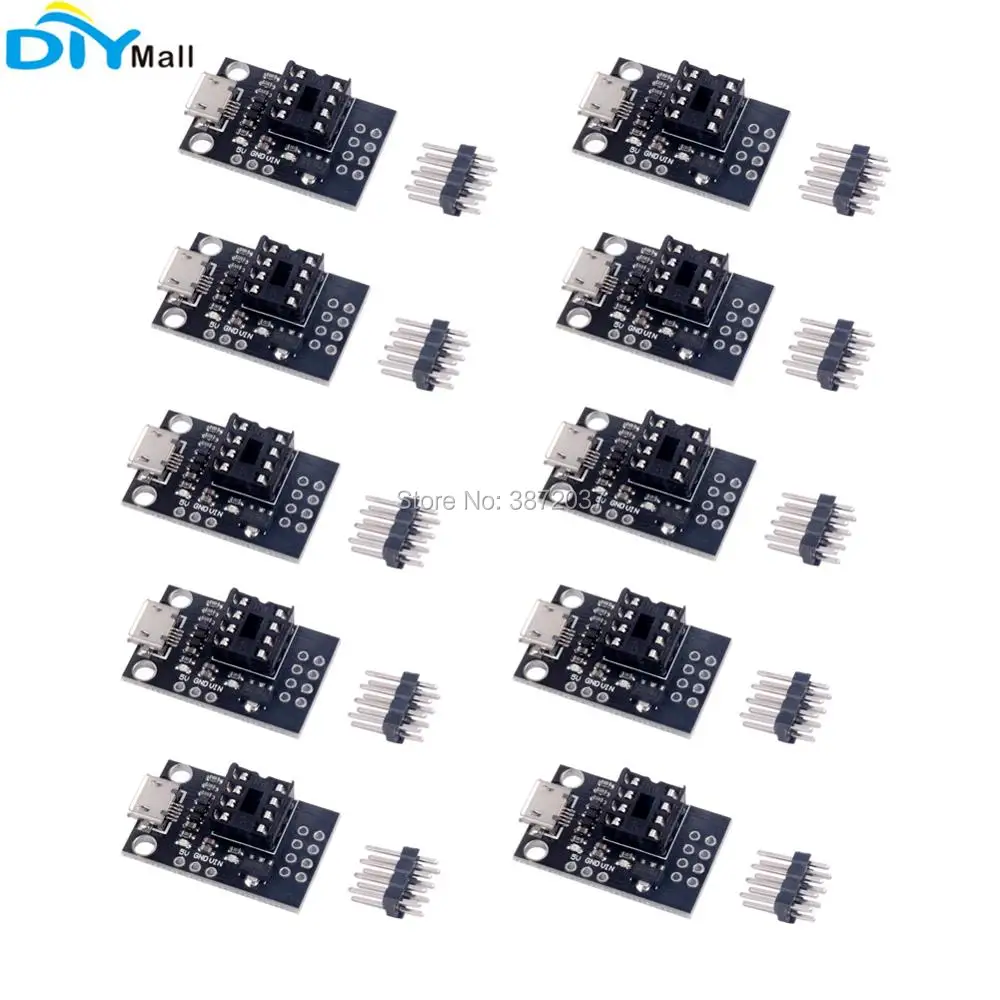10 шт./лот подключаемый программатор микро usb плата для ATtiny13A ATtiny25 ATtiny45 чип
