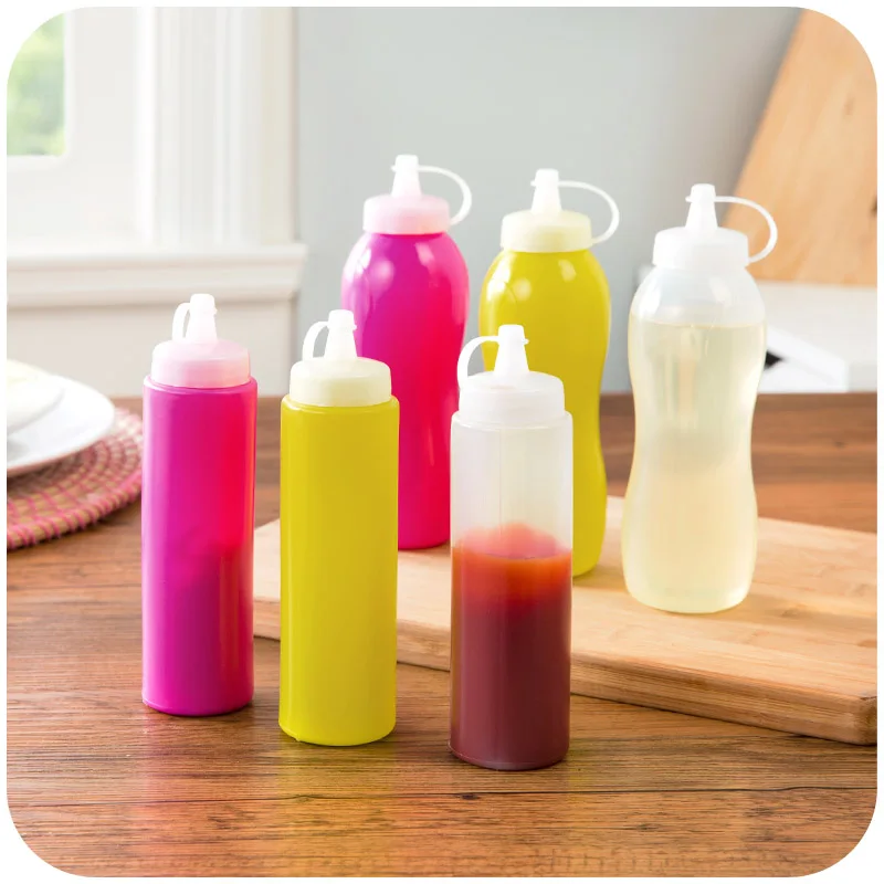 Leak proof sauce bottle with the lid tomato sauce salad sauce storage