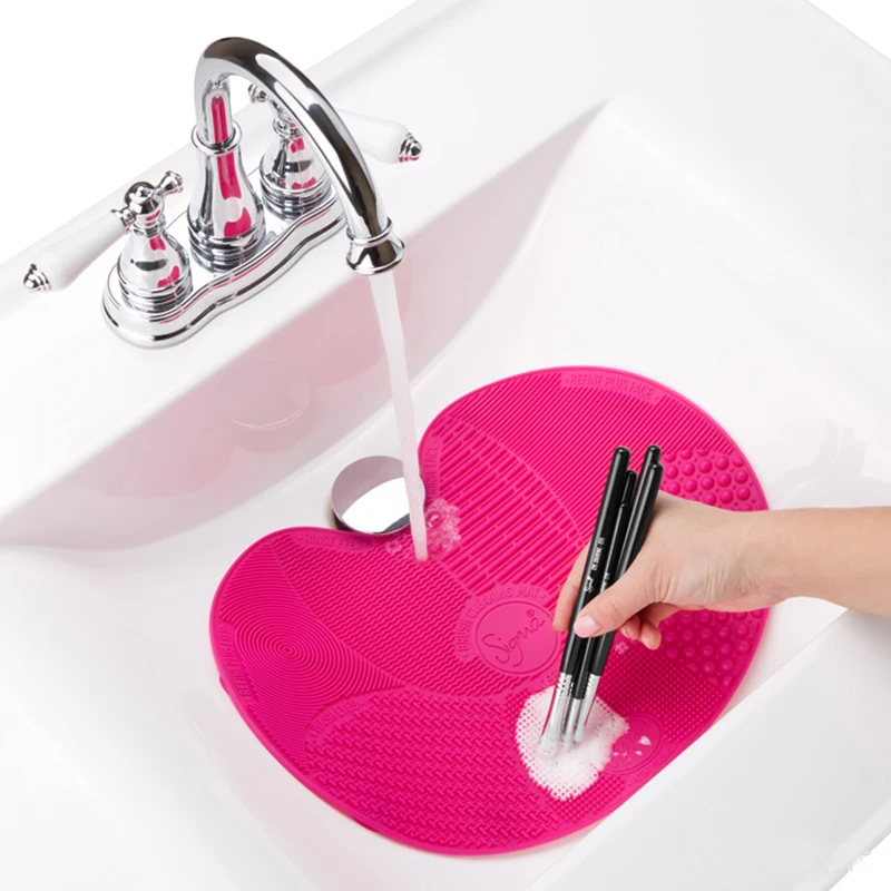

ANGNYA Silicone Makeup Brush Cleaning Mat Washing Tools Hand Tool Large Pad Sucker Scrubber Board Cosmetic Brush Cleaner Tool