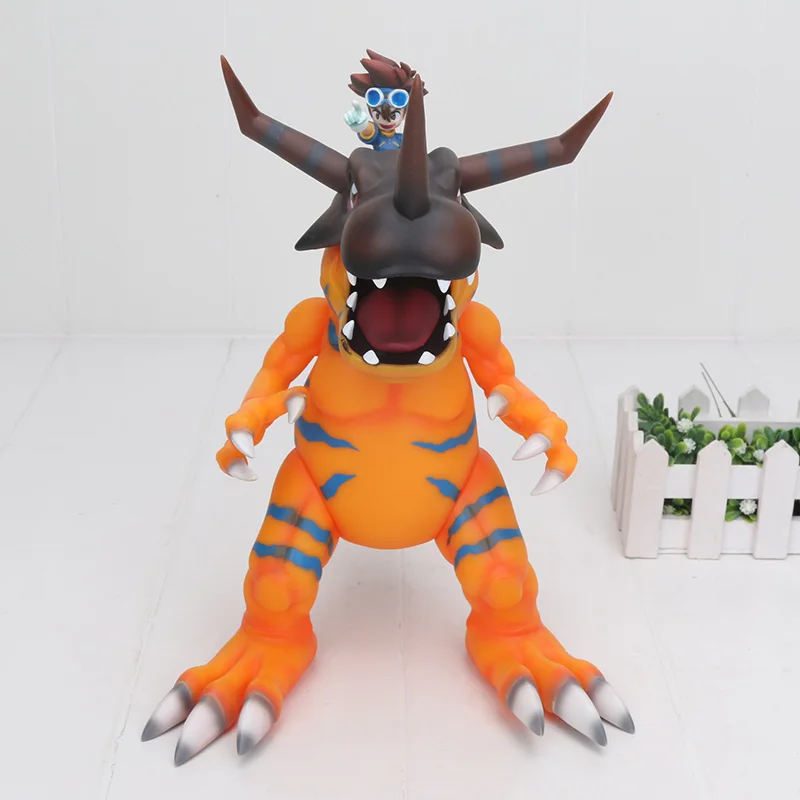 Супер большой 30 см Цифровой Digimon Greymon& Taichi Yagami фигурка YAGAMI TAICHI Greymon ПВХ фигурка игрушка