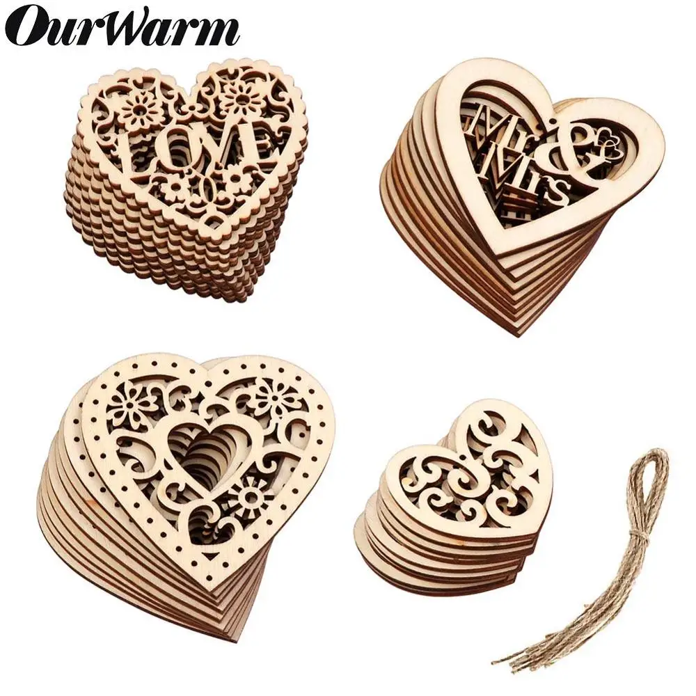 OurWarm 10 шт. любящее сердце деревянное Скрапбукинг свадьбы украшения DIY ремесла Висячие орнаменты украшение для свадьбы бракосочетания OurWarm 10 шт. любящее сердце деревянное Скрапбукинг свадьбы украшения DIY ремесла Висячие орнаменты украшение для свадьбы бракосочетания