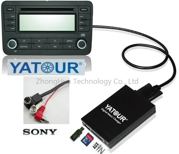 Yatour цифровой музыкальный автомобильный аудио USB стерео адаптер MP3 AUX Bluetooth для sony головное устройство интерфейс CD Changer плеер