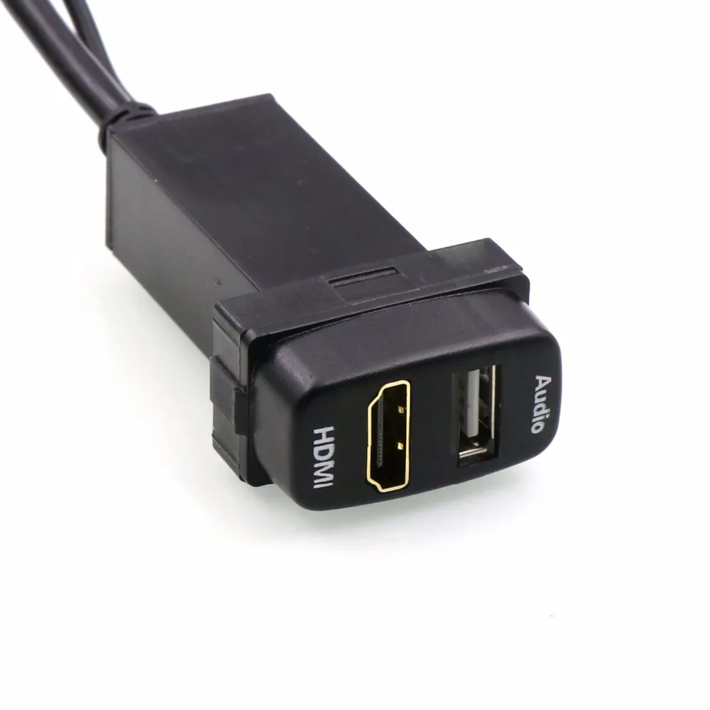 Автомобильный USB аудио вход зарядное устройство с HDMI разъем использовать для Mitsubishi, ASX, Lancer, Outlander, Pajero, Zinger, Fortis, Soveran