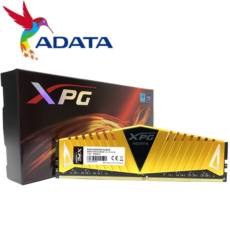 ADATA XPG Z1/8 GB/16 GB PC ذاكرة عشوائيّة للحاسوب المكتبي 2666 MHz/3000 MHZ 3200 MHZ 2400 MHz RAM Memorye 1.2 V-1.35 V PC4 ل DDR4 اللوحات