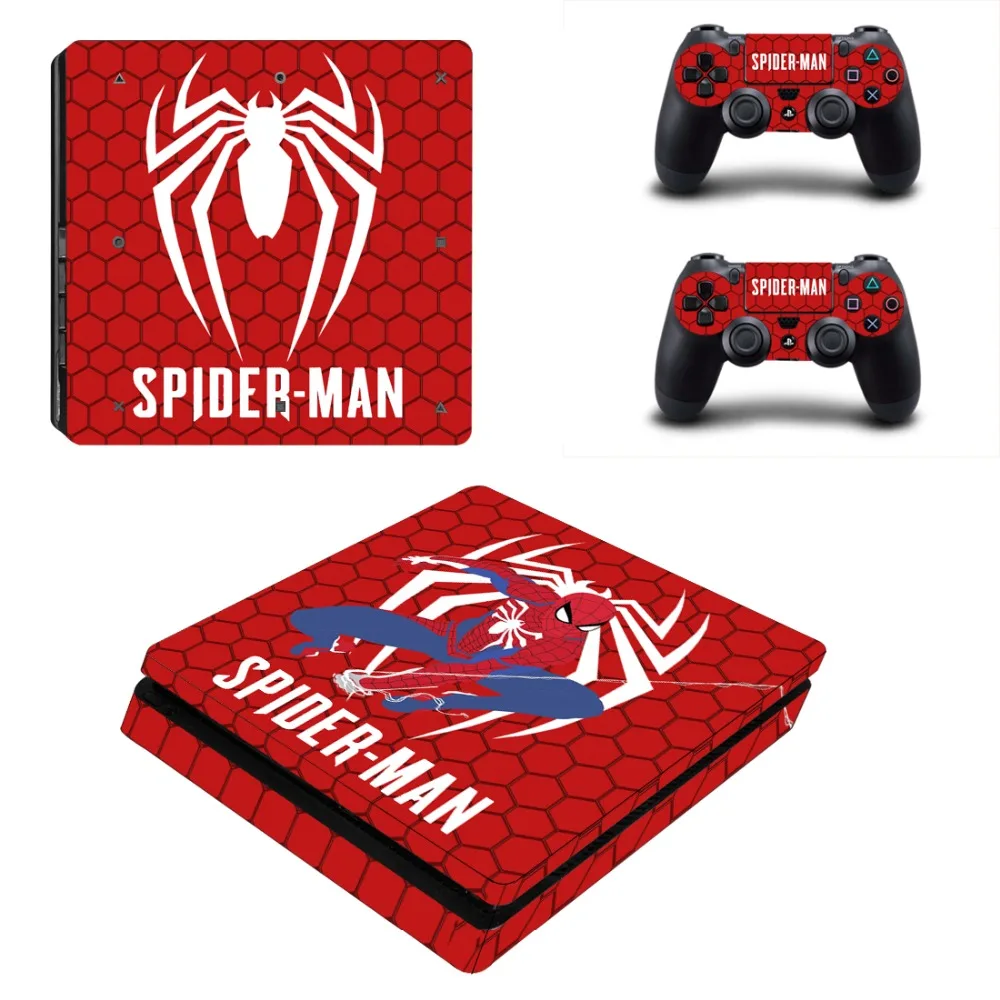 Marvel Spiderman PS4 тонкая наклейка на кожу Виниловая для Sony Playstation 4 консоль и 2