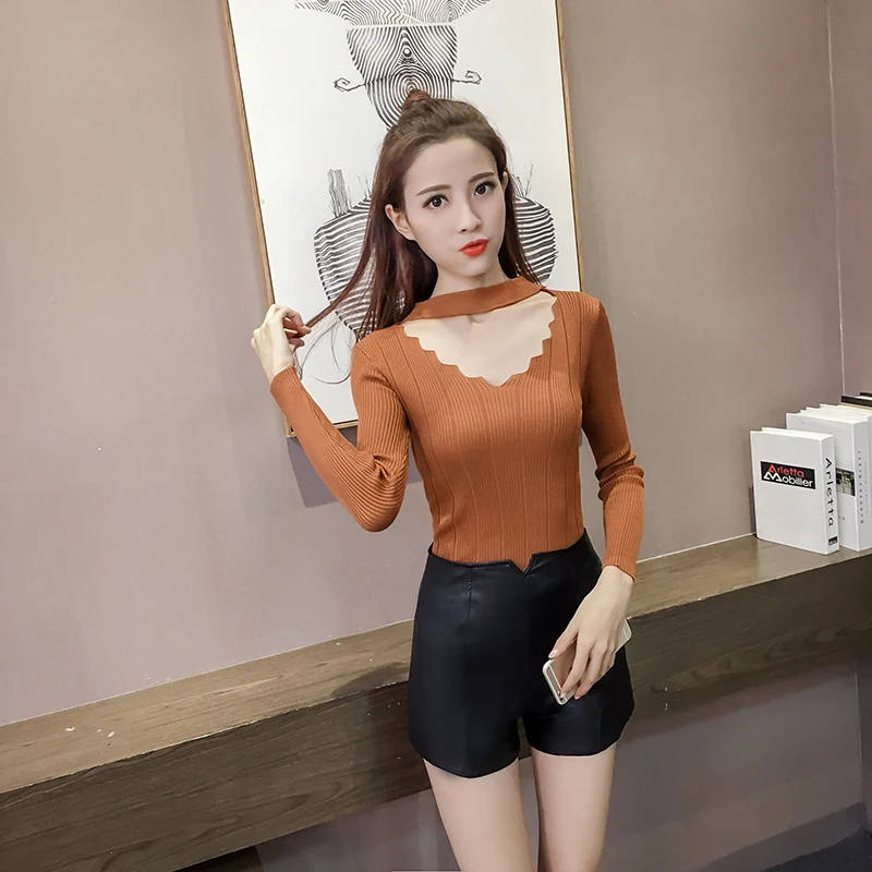 shintimes 2019Autumn Korean Fashion Slim V-Neck White Black Sweater Women Long Sleeve Clothing Sweaters Womens Sweater Pullovers shintimes 2019Autumn Korean Fashion Slim V-Neck White Black Sweater Women Long Sleeve Clothing Sweaters Womens Sweater Pullovers