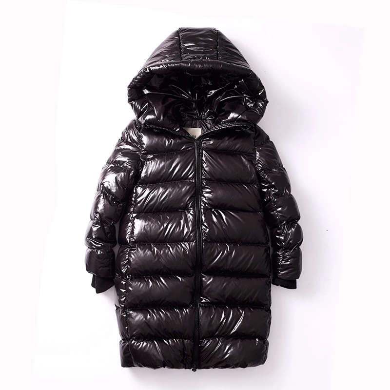 

Girls Winter Down Jacket Kids Solid White Duck Down Long Coat Girls Hooded Warm Thick New Down Jacket Girls Clothes