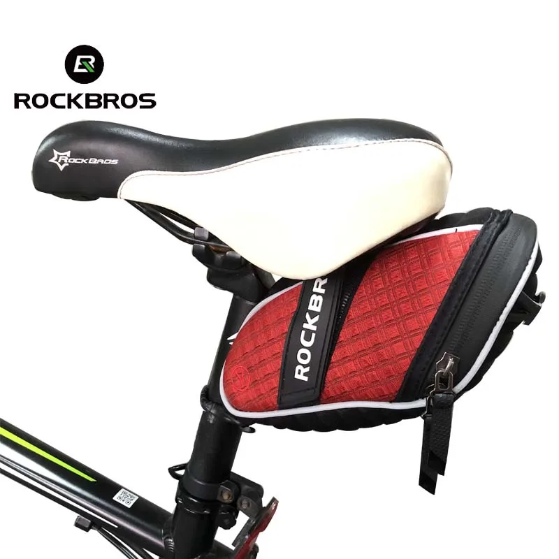 RockBros Waterproof Bicycle Cycling Tube Saddle Storage Pouch Tail Rear Seat Bag