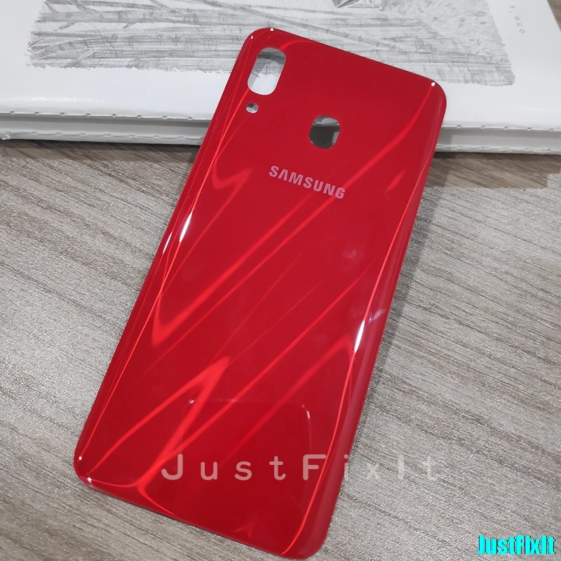 Красный Заменить Батарея Обложка для SAMSUNG Galaxy A30 SM-A305F A305 SM-A305F задняя Батарея крышка Дверь задняя Корпус чехол - Цвет: Красный