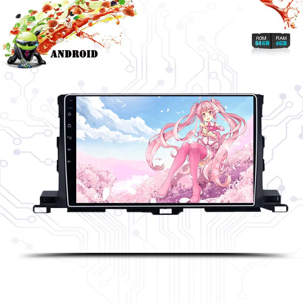Discount Android 9.0 Octa Core 4GB RAM 64G Car DVD GPS Navi For Toyota Highlander/XU50 Series/Kluger 2014-2018 Radio Stereo Audio Video 2