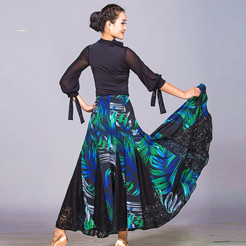 Испанского фламенко платья Румба Бальные платья женщин бальных танцев платья Вальс Современный Танцы костюмы топ и юбка Одежда для танцев