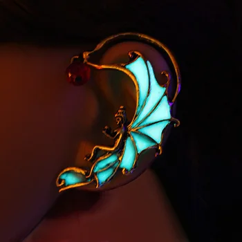 

FLOWER Angel Ear Cuff Fairy Ear Cuff GLOW in the DARK Luminous Ear clip earrings Stud Earrings Clip Earrings FOR WOMEN gifts