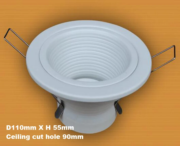 Glare proof Recessed 3 inch 3'' ceiling Round Spotlight holder MR16