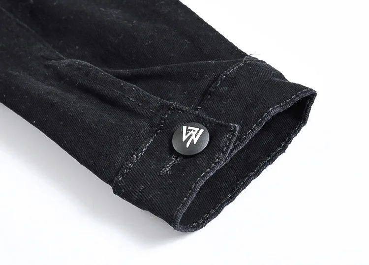 Мужская джинсовая куртка Sokotoo с длинными рукавами и отложным ...