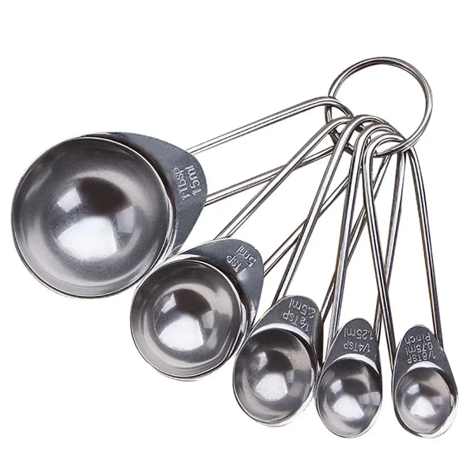 1 set 5 pcs measuring spoon Tea Cooking Baking Measure Scoop Cup Sugar