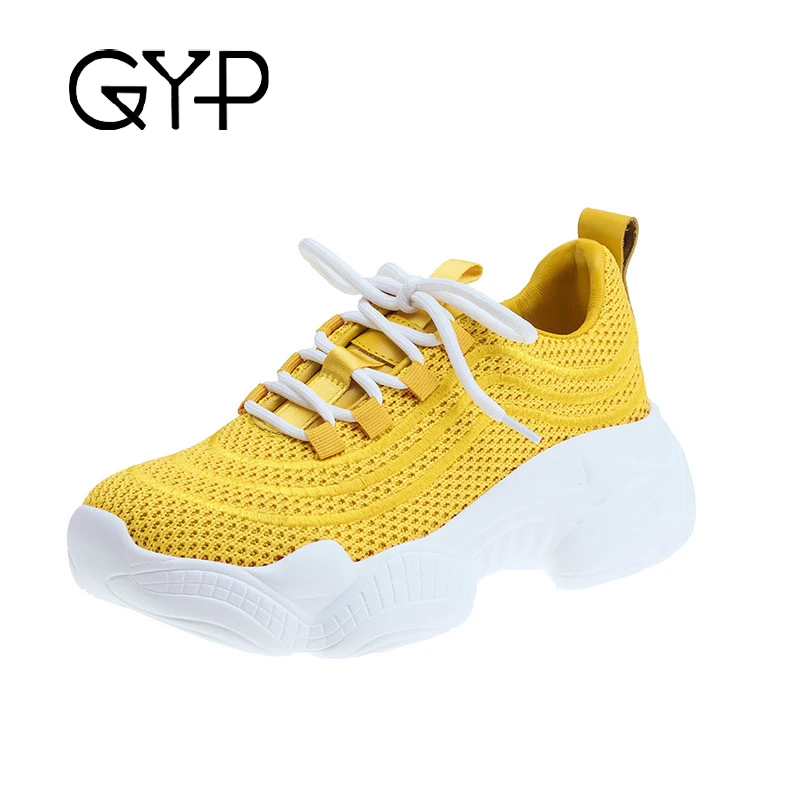 

GYP 2019 student sneakers women fashion platform air mesh breathable basket femme lady wedges shoes runing shoes KY-05
