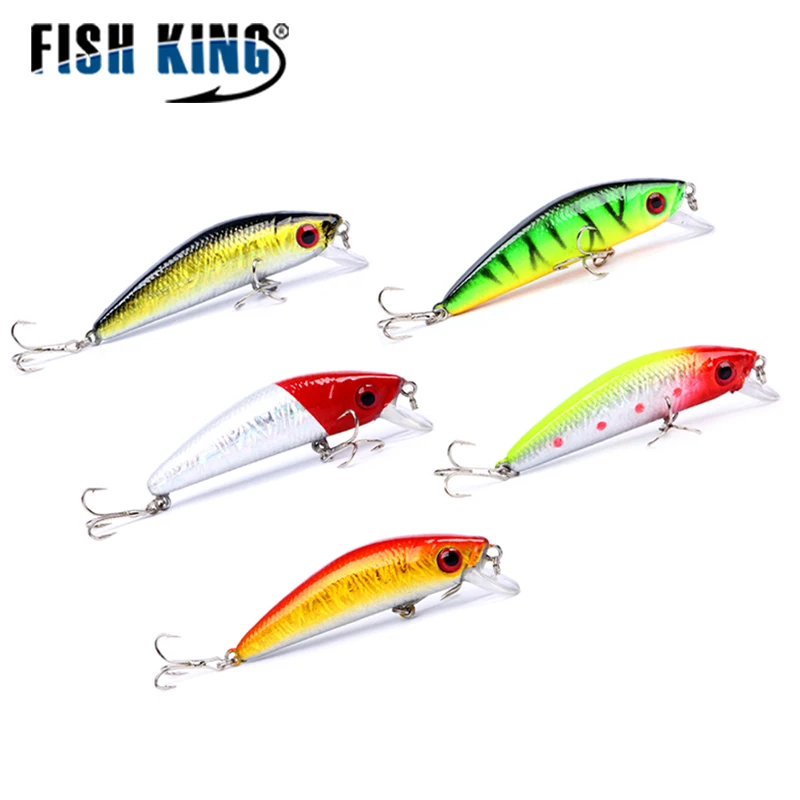 FISHKING 5 шт. набор рыболовной приманки черная плавающая приманка на пескаря Isca Crankbait