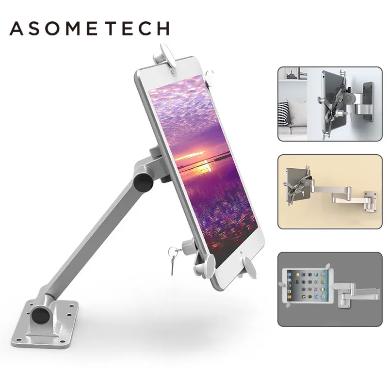 Anti-Theft Wall Mount holder Stand For iPad air 1 pro 9.7 retractable holder brace specialized For iphone Mount Display Supports Anti-Theft Wall Mount holder Stand For iPad air 1 pro 9.7 retractable holder brace specialized For iphone Mount Display Supports