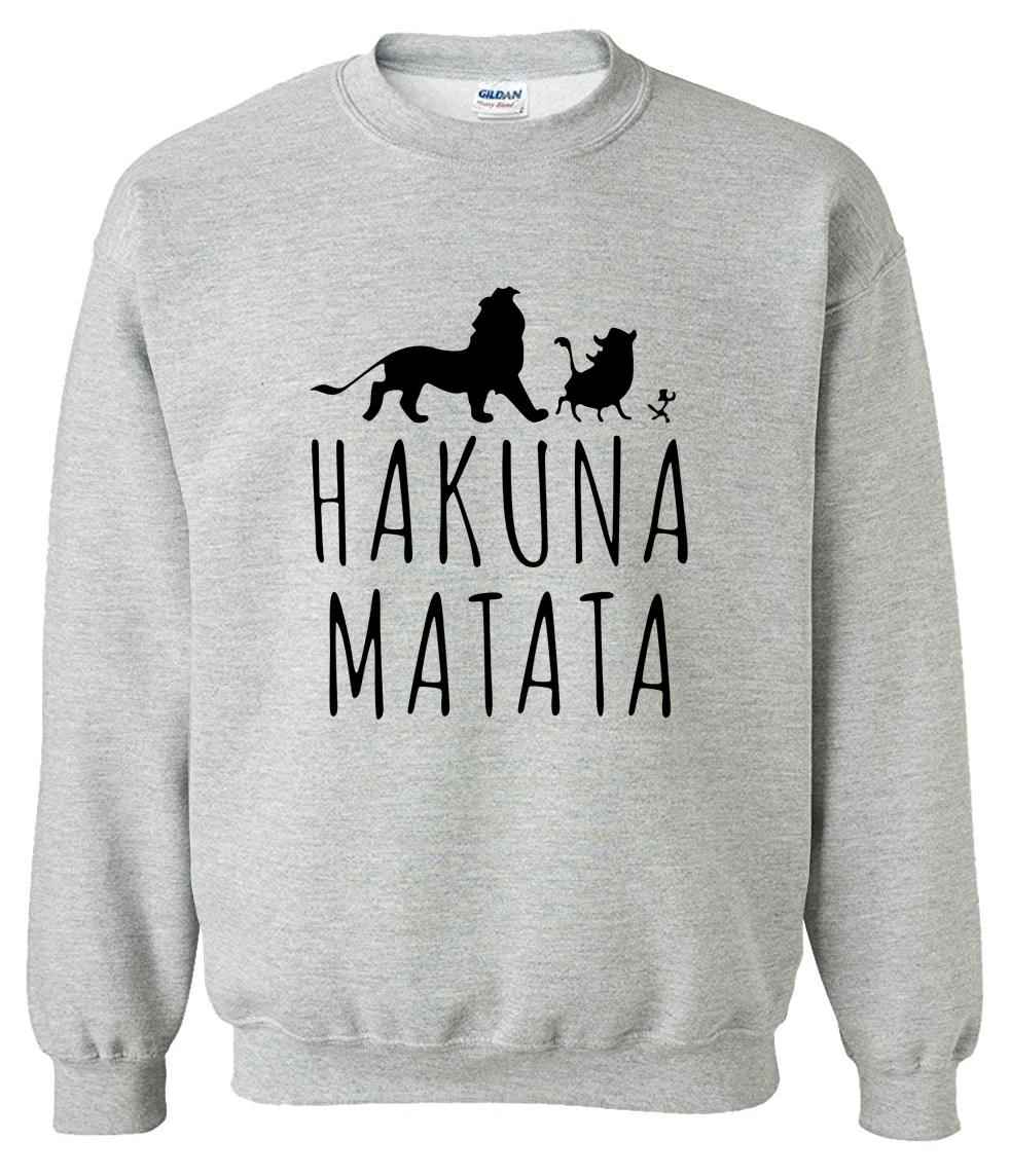 Новое поступление, Весенняя толстовка, зимняя толстовка из флиса HAKUNA MATATA, Забавный принт с буквами, популярная мужская спортивная одежда, толстовки harajuku