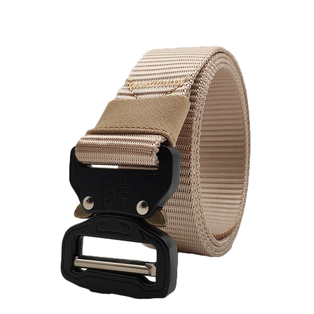 

125cm Tactical Belt Military Automatic Buckle Belt Training Waistbelt Nylon Belt Men SWAT Army Combat Cinto Adjust Tactical Gear