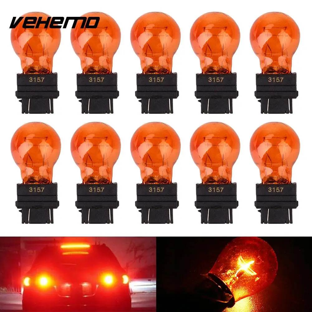 

5pcs Car 3157 Mini Yellow Light Color Signal Light Wedge Lamp Replacement 3157NA