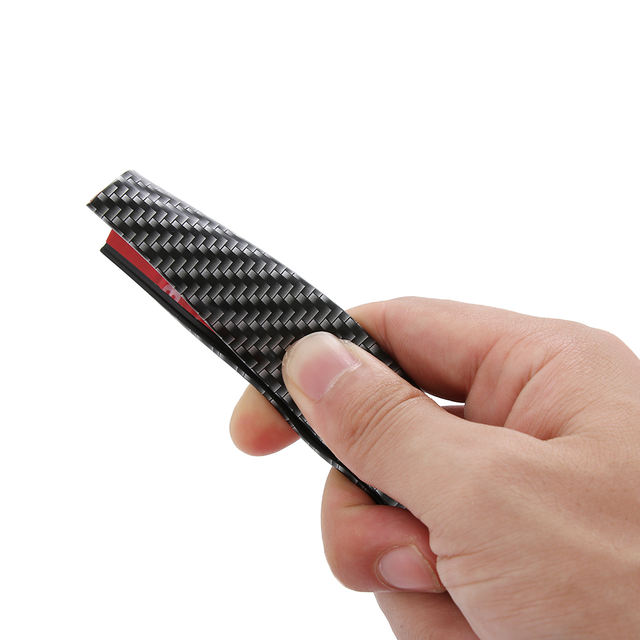 Carbon Fiber Rubber Soft Black Bumper Strip DIY Door Sill Protector Edge Guard Car Stickers Car Styling Accessories 3cm 5cm 10cm