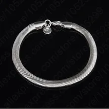 Модные 925 пробы серебряные ювелирные изделия и высокое качество очаровательный Unsex змея браслет цепочка для ребенка женщины подарок