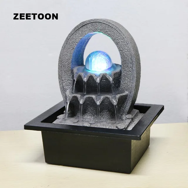110v 220v Zen Style Tabletop Mini Water Fountain Led Crystal Ball 110v 220v Zen Style Tabletop Mini Water Fountain Led Crystal Ball Air Humidifier Feng Shui
