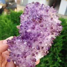 1 шт. AAAA натуральный Мадагаскар натуральный фиолетовый хрустальный цветок-как Кристалл кварц кластера Кристалл необработанный камень драгоценный камень