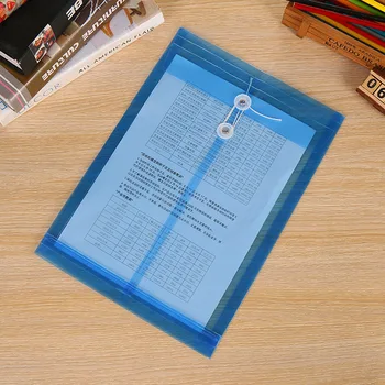 

120 Pcs Transparent Documents Bag A4 Wrapping Rope File Bag Random Color