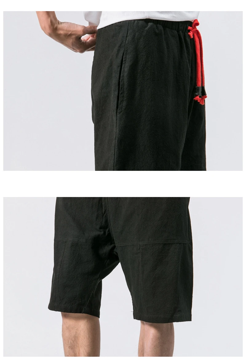 2019 мужские мешковатые брюки, мужские шаровары длиной до икры с эластичной резинкой на талии, армейские брюки, мужские повседневные