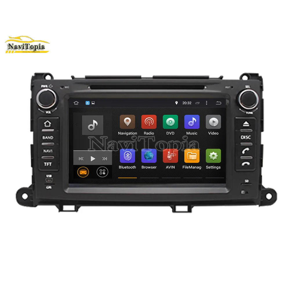 Discount NAVITOPIA 4G RAM 64G ROM PX6 Six Core Android 9.0 Car DVD GPS Navigation for Toyota Sienna/XL30 2013 2014 2015 2016 2017 2018- 1