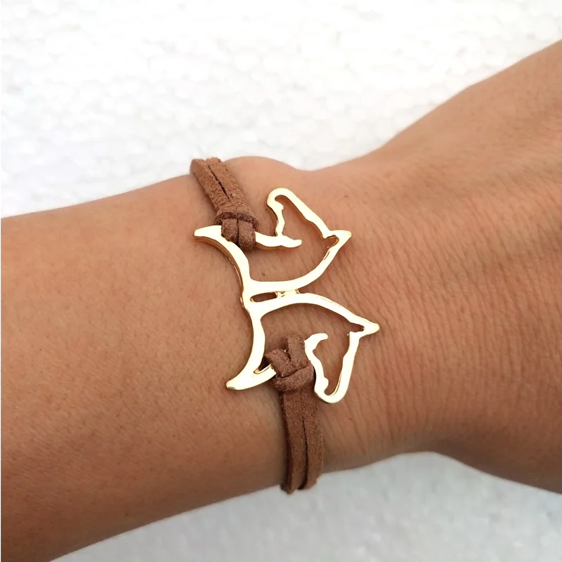 hzew Couple horse Bracelets two horse two colors gold and silver color bracelet for Couple