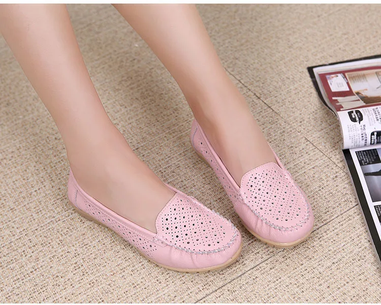 AH 168-New Arrival Cow Leather Women Loafers-21