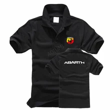 Летняя рубашка поло с короткими рукавами и надписью Abarth, Прямая с фабрики, брендовая мужская рубашка поло, дышащие топы