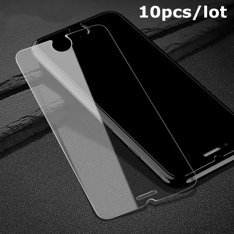 10 шт. 9H закаленное стекло для iPhone X 5 5S 5c 6 6S 7 8 Plus Взрывозащищенная защитная пленка